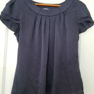 Silver/Gray Scoop Neck Blouse